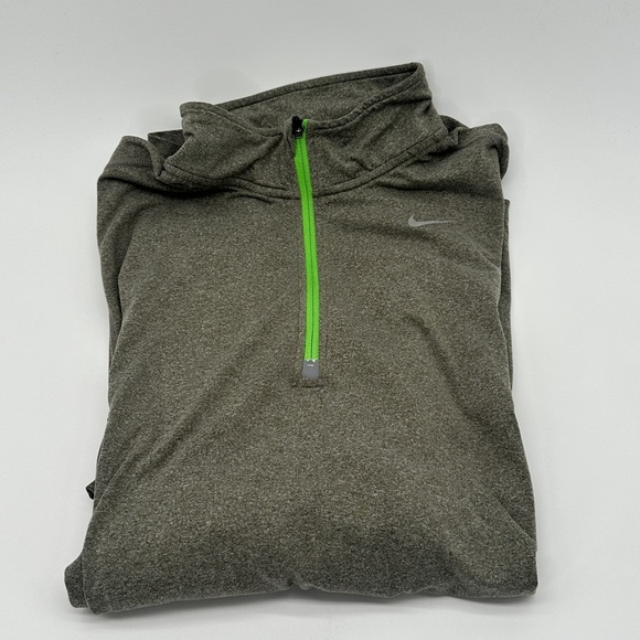 Nike Shirt Men’s M Gray Running Element Performance Stretch Quarter Zip 717404 - Picture 2 of 6